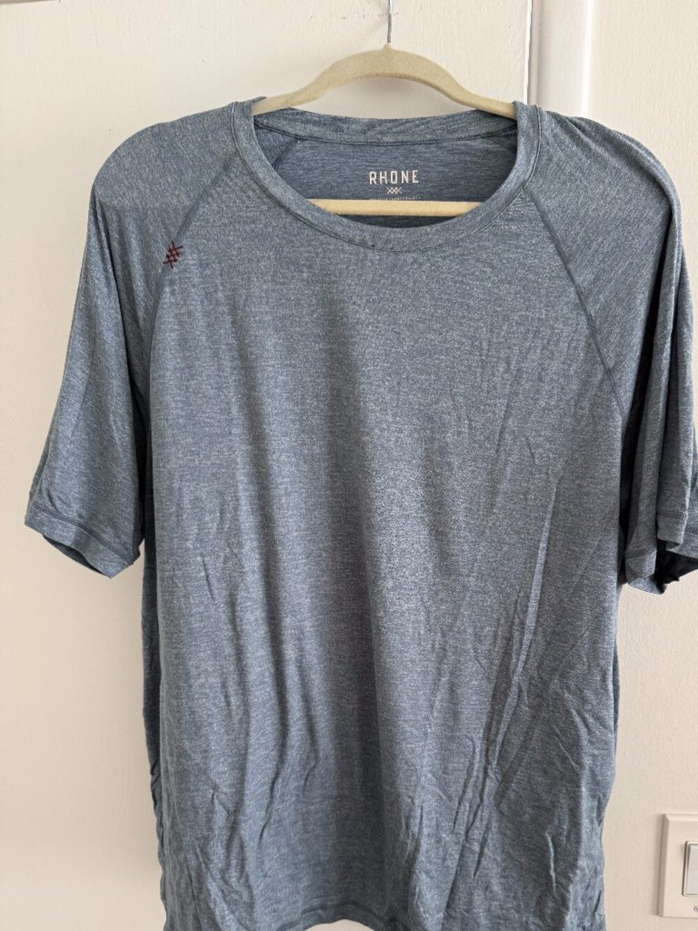 Rhone Men's Short Sleeve Crew Neck T-Shirt Blue Gray Heather XXL